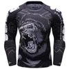 Men's T-Shirts Cody Lundin Fashion Animal Digita Print Workout T Shirts Long Sleeve Men Running Fitness Rash Guard Male Boxing MMA bjj T-Shirts 230912