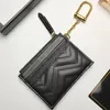 Designerkortshållare med nyckelring Marmont Womens plånbok Slim Zipper Coin Purse Multifunction Fashion Case Bag Key Pouch Pochette 3061