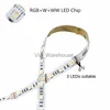 Tiras de LED DC12V / 24V 5050 SMD 5 cores em 1 LED Chip Flexível LED Strip luz RGB + Branco Frio + Branco Quente 60Leds / m Com controlador de 40 teclas HKD230912