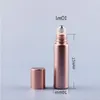 5ml Roll On Parfumflesje Glas Metaal Rollerball Essentiële Olie Geurcontainer 10ml Rose Goud Enkkx