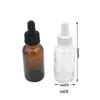 15ml 30ml Amber Cam Broşür Şişeler Sıvı Reaktif Pipet Konteyner Gözlü Aromaterapi Esansiyel Yağ Şişesi Clear Gaujx