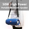 Portable 50W High Power TG187 Bluetooth Speaker Waterproof Column For PC Computer Subwoofer Boom Box Music Center FM TF HKD230912