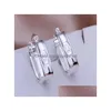 Ear Cuff Brand New Sterling Sier Plate 925 Square Studs Dfmse280 Womens Dangle Chandelier Earrings 10 Pairs A Lo Tfactory Direct Drop Dhmwy