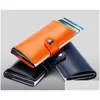 Storage Bags Mini Wallet With Matic Slide Card Holder Credit Case Organizer Bag Protector Men Wallets Drop Delivery Home Garden Hous Otnlr