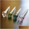 Skl Face Colorf Glass Oil Burner Pipe Nail Burning Jumbo Pipes 5.3 Inch 105Mm Pyrex Thick Transparent Durable Handcraft Smoking Tub