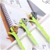 Gel Pens Wholesale 25Pcs Cute Koala Bear Pen For Writing 0.5Mm Roller Ball Black Color Office Kawaii Stationery Accessories School D Otvcd