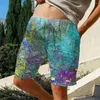 Men's Shorts Summer Beach Drawstring Elastic Waist 3D Print Graphic Butterfly Flower Short Casual Holiday Streetwear