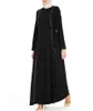 Roupas étnicas Ramadan Mulheres Preto Robe Abaya Muçulmano Modest Slim Vestido Islâmico Turquia Kaftan Marroquino Dubai Vestidos de Manga Longa