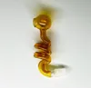 Glaspfeifen Rauchen geblasener Wasserpfeifen Herstellung mundgeblasener Bongs Bunter Hahn Multispiralglas gebogener Topf 10 mm