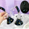 Beher taban bongs duman cam su boruları nargile petrol kuleleri 14mm eklem başlık cam su bong 7.0 inç