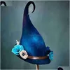 Party Hats Halloween Props Felt Witch Fashion Makeup Role-Playing Magic Evil Wizard Costumes Decorations Z230809 Drop Delivery Home Ga Dhrwy