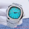 U1 Top AAA Luxurys Watch Original PATE-PHILI Nautilus 5711 Стальной сетчатый ремешок Аналоговые с датой Наручные часы Мужские механические часы ERUY с автоматическим механизмом Montre Luxe