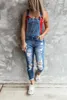 Jeans femininos macacão jeans para mulheres 2023 rasgado mulher macacão elástico calças suspender jean femme streetwear mujer xl