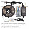 Tiras de led rgb fita de luz de tira flexível fita de diodo smd 5050 rgb 24key 44key power remoto iluminação à prova d5m água 5m hkd230912