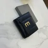 Mini-portemonnees Dames Luxe B-kaarthouders Ontwerper Vouw Geldzak Zandlopervorm Billfold Modieuze Vrouwelijke Portemonnees Letter Zwarte Clutch