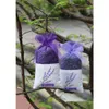 Envoltura de regalo 50 unids Gracef Lace Lavender Sachet Bolsas Bolsa de caramelo para el guardarropa de la boda Bolsa de malla Algodón púrpura con cinta Ducha Gota del Ot6Od