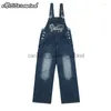 Men's Jeans Men's Jeans American Vintage Embroidery Denim Cargo Overall For Men And Women Full Length Casual Loose High Street Wide Leg Y2k StyleL2309