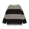 Marca de designer de nicho sueco Nosso suéter listrado legado combinando suéter estilo KIKO suéter gola redonda casual solto mesclado masculino Simples e confortável unissex 1603