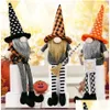 Party Decoration Supplies Halloween Decorations Gnomes Doll Plush Handmade Tomte Swedish Long-Legged Dwarf Table Ornaments C181 Drop Otzjr