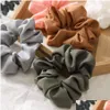 Christmas Decorations Women Girls Solid Chiffon Scrunchies Elastic Ring Hair Ties Accessories Ponytail Holder Hairbands Rubber Band Otwgo