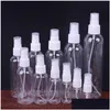 Packing Bottles Wholesale Spraying Bottle 10/15/20/30/40/50/60/80Ml Small Watering Can And Transparent Pet Fine Mist Cosmetics Per D Otzs5