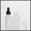 wholesale 15ml 30ml Glass Bottles For Original Liquid Cosmetic package With Glass Dropper Clear Frosted Rubber Top 100pieces LL
