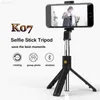 Selfie Monopods Multi-fonction K07 sans fil Bluetooth Selfie monopode bâton pliable monopodes de poche extensible à distance Mini pour téléphone intelligent L230912