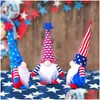 Christmas Decorations Ship 50Pcs Dwarf Patriotic Gnome To Celebrate American Independence Day Doll 4Th Of Jy Handmade Plush Dolls Orna Dhwgd