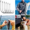 Fiskekrokar Easy Catch 100st 34007 Rostfritt stål Vit Big Long Shank Storlek 10 20 30 40 50 60 70 80 90 100 230912