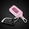 Chave do carro YULALE Chaveiro do carro Clipe Chaveiro Chaveiro de couro Caso protetor Carro Smart Keychain Clip Zipper Caixa Preto Azul Rosa Roxo Vermelho C230912