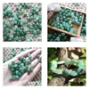 Pedras preciosas soltas grânulos naturais aventurina verde 8x8mm forma de coração com pedras de buraco para jóias diy 50 pçs/lote gota deli dhgarden dhhke