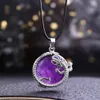 Natural Stone Dragon Shape Amethyst Opal Rose Quartz Pendant Tiger Eye lapis Animal Charms for Jewelry Making Necklaces