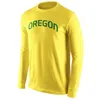 T-shirt personnalisé des canards de l'Oregon personnaliser hommes collège vert noir maillots blancs col rond manches longues t-shirt taille adulte chemises imprimées