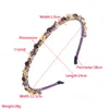 High Grade Crystal Rhinestone Wrapped Headbands Fashion Hair Accessories For Women Trend Fine Edge Hairband Hair Band Hoop Girl