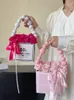 Alışveriş Çantaları 1 PCS Sanat Kartosu Kabartmalı Mektup Kabarcık Katlanır Katlanır El Çiçek Kutusu Malzemeleri Taşınabilir Düzenleme Hediyesi 230912