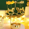 Candelabros giratorios, candelabro giratorio, carrusel romántico, decoraciones para el hogar, decoración de mesa de boda