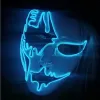 Хэллоуин Страшная светодиодная маска для вечеринки Неоновый свет Костюмная маска EL Wire Face Glow Maske Фестиваль Карнавальная маска Хэллоуин Украшение 912
