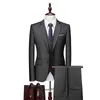 Ternos masculinos blazers jaqueta colete calças high-end marca luxo escuro treliça negócios masculino terno fino noivo vestido de casamento smoking banquete clubmen 230912