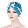 Double couleur dames Turban Bonnet haut en coton noeud intérieur Hijab casquettes africain torsion bandeau femmes bandeau inde chapeau Hijabs casquette