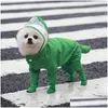 Dog Apparel Raincoat Outdoor Pet Jumpsuit Rain Coats Waterproof Clothes Jacket Boots Shoes For Small Cat Chihuahua S-Xldog Drop Deli Otpid