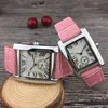 2023 orologio da polso in pelle Lurury Man Square orologi di marca di moda da donna Lady Girl Hollow orologi di moda Lady Girl numeri quadrati quadrante stile acciaio metallo