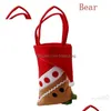 Décorations de Noël Sac de rangement de bonbons Cadeau Eve Bonhomme de neige Sacs fourre-tout Feutre Sac à main en tissu BH4336 Drop Livraison Maison Jardin Fête Fête S Dhkyn