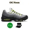 95S Mens 2024 Running Shoes Yin Yang OG Solar Triple Black Whot Worldwide Seahawks 95 الجسيم الرمادي النيون الليزر Fuchsia Red Greedy 3.0 Swatch Designer Sneakers