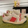 Designer di lusso vintage scarpe casual serie Screener cintura tessuta da donna da uomo in pelle giuntura sneakers sportive in pelle con finiture in tela impreziosite