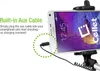 Selfie Monozod Cellet Sontable Selfie Handheld Monopod z kablem pomocniczym odpowiednim do smartfonów - Czarny L230912