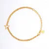 Fußkettchen Mode Gold Einstellbare Fußkettchen Frauen Sommer Schmuck Doppel Ketten Star Charms Edelstahl Fisch Strand Zubehör