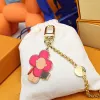 Fashion Key Chain Designers Letter Flower Pendant Keychains Classic Keys Buckle Womens Safety Keys Ornaments Including box