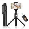 Selfie Monopods Selfie Monopods K07 Bluetooth Selfie Stick met afneembare afstandsbediening 270 Draagbare Selfie Stick L230912