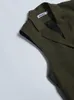 Kvinnors dikerockar EAM Kvinnor Dark Green Oregelbundet Big Size Lapel Lång ärm Löst fit Windbreaker Fashion Spring Autumn 2023 1DE27950 230912