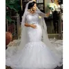 Luxuoso laço beading tule querida a linha vestidos de casamento capela trem feito sob encomenda até o chão vestidos de noiva sem alças 02